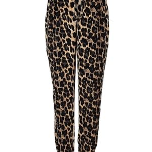 ZARA Animal Print Joggers with Drawstring Waist and Pockets Sz.M Pre-owned